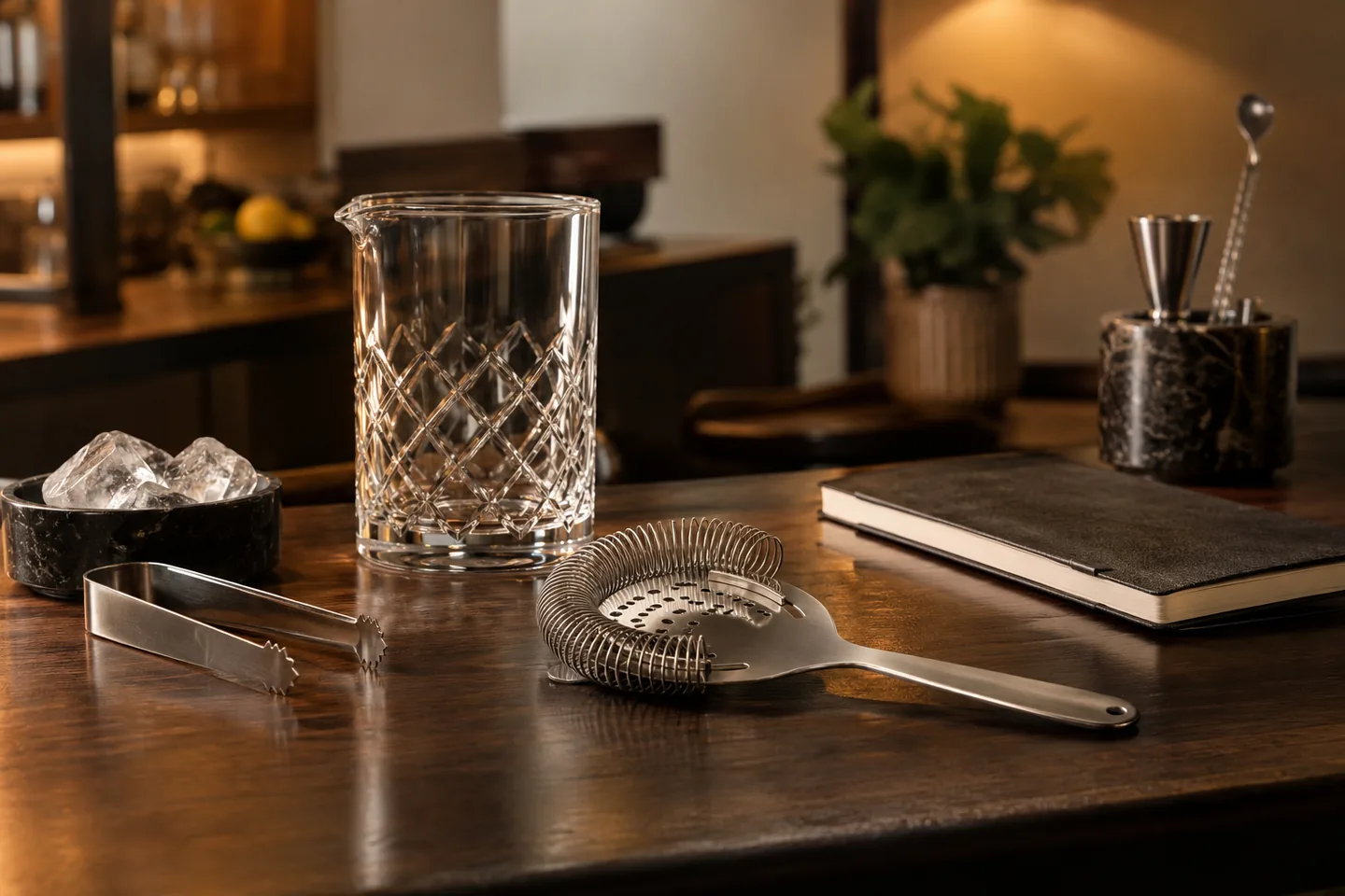 Colador Hawthorne para cócteles de whisky: muelle y ajuste