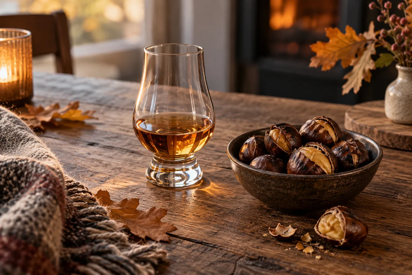 Whisky para castañas asadas: estilos, medida y servicio