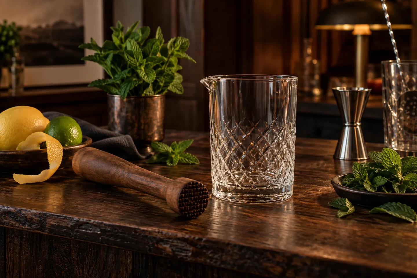 Majador para cócteles con whisky: base, material y control