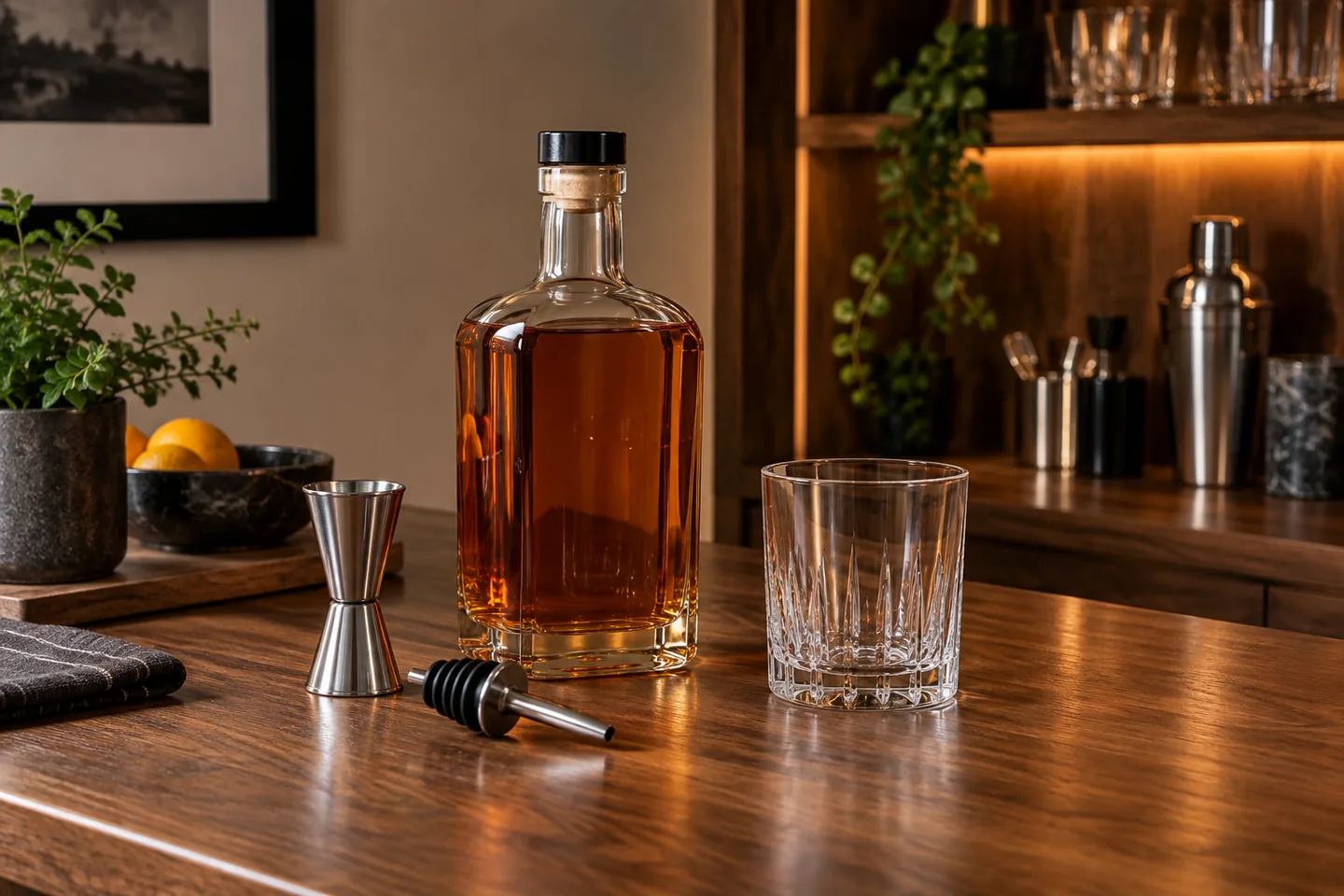 Dosificador para botella de whisky: ajuste, caudal y limpieza