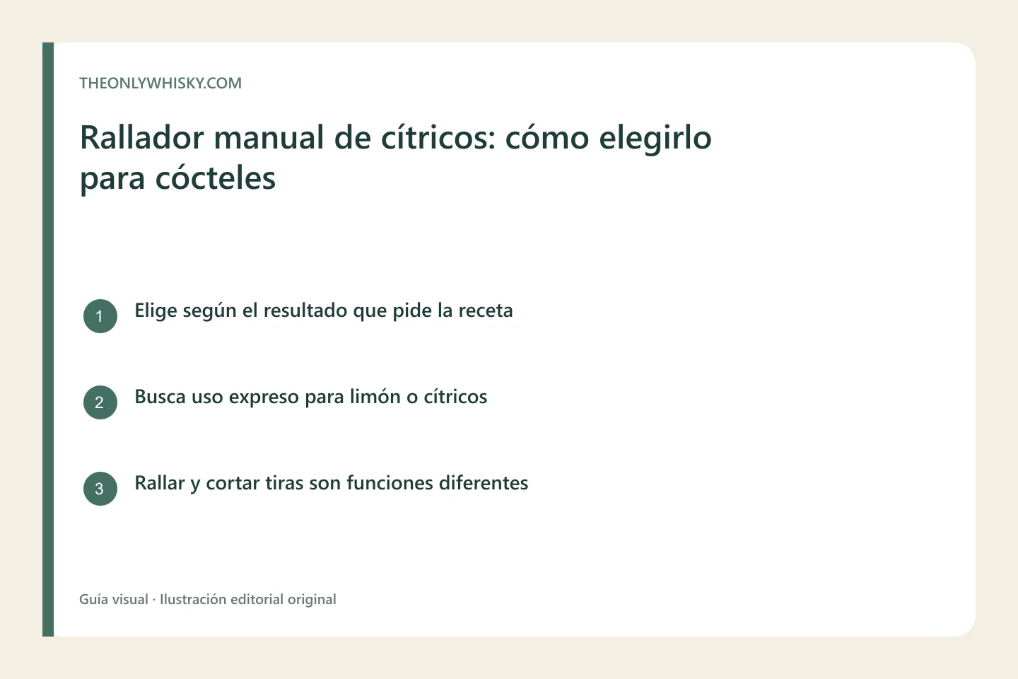 Rallador manual de cítricos: cómo elegirlo para cócteles