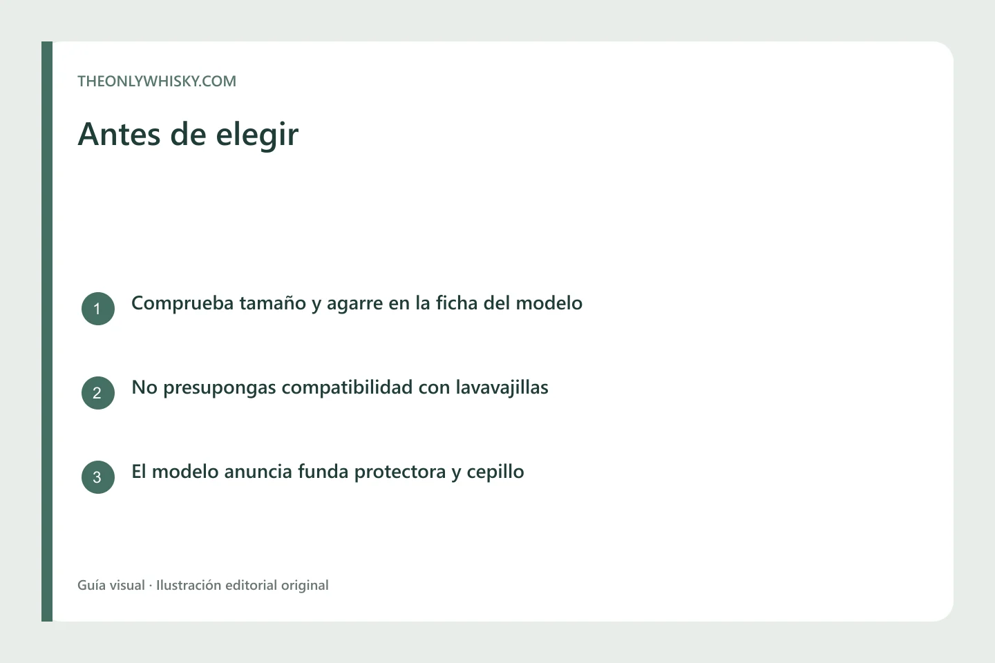 Infografía que diferencia ralladura, tiras y twists y señala los datos que conviene revisar al elegir un utensilio