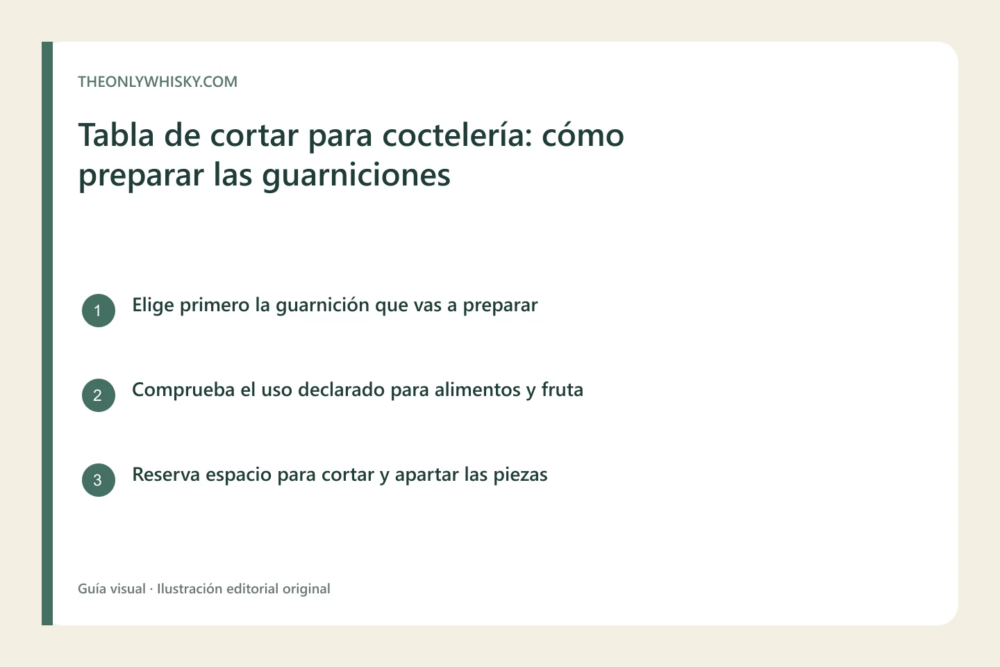 Tabla de cortar para coctelería: cómo preparar las guarniciones